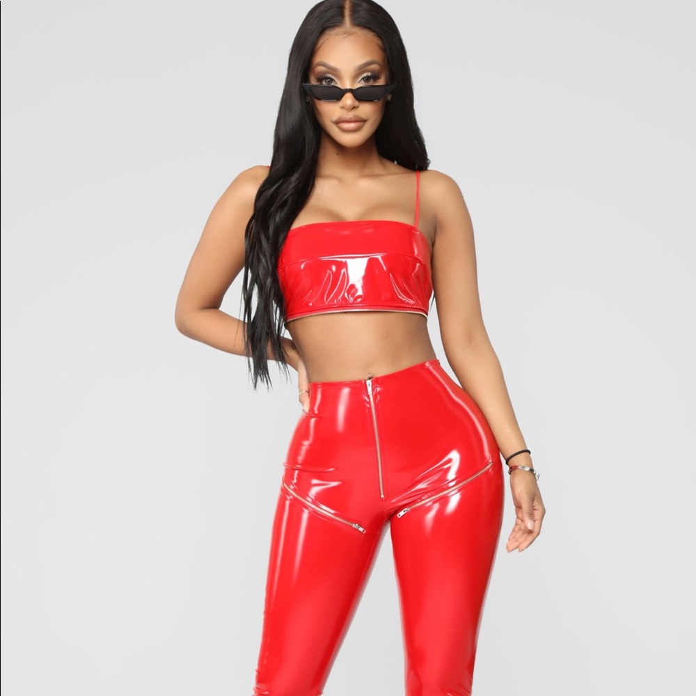 Latex Pants Set